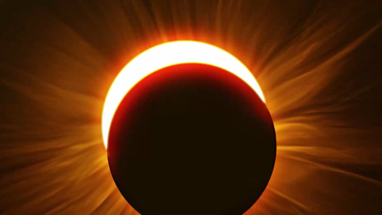 Les "cornes du diable" : quand une éclipse solaire rouge affole internet
