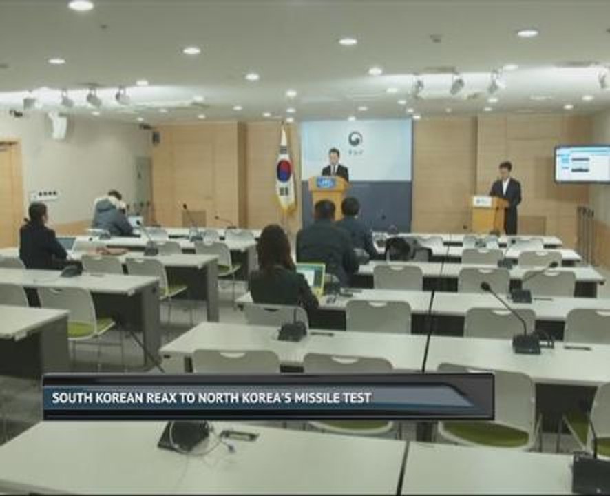 South Korean reax to North Korea's missile test
