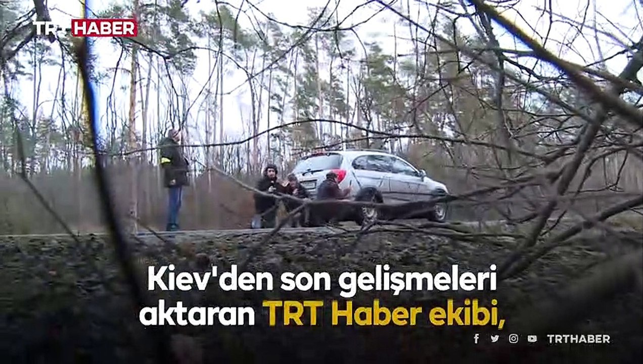 TRT Haber Kiev'deki çatışma anını görüntüledi