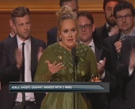 Adele sweeps Grammy awards with five wins