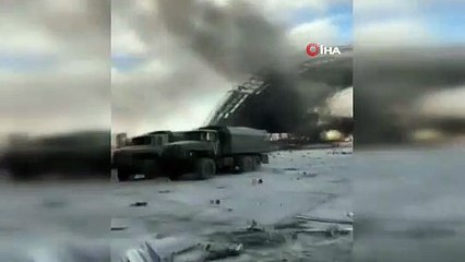 Rusya'nın vurduğu Gostomel Havaalanının görüntüleri ortaya çıktı