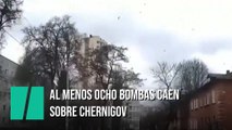 El menos ocho bombas caen sobre Chernigov