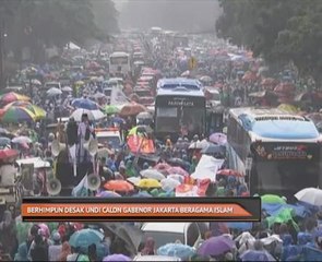 Berhimpun desak undi calon Gabenor Jakarta beragama Islam