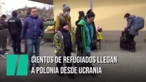 Cientos de refugiados llegan a Polonia desde Ucrania
