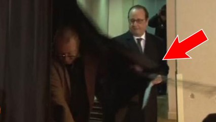 Régionales 2015 : François Hollande manque de se prendre un coup de béquille en allant voter