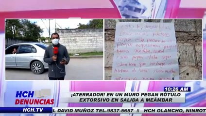 ¡Temor! Dejan amenazante rótulo en la salida a Meámbar, Comayagua