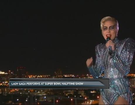 Lady Gaga performs at Super Bowl Halftime Show