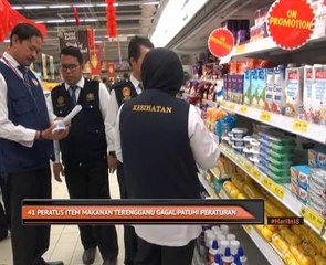 41 peratus item makanan Terengganu gagal patuhi peraturan