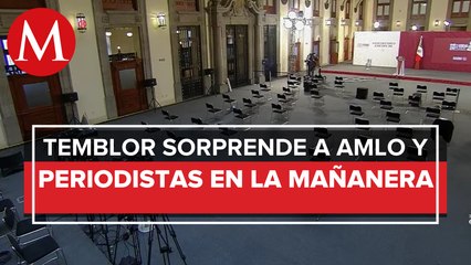 Conferencia matutina de AMLO es suspendida por alerta sísmica; así se vivió
