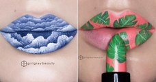 Cette maquilleuse hors pair transforme ses lèvres en magnifiques oeuvres d'art