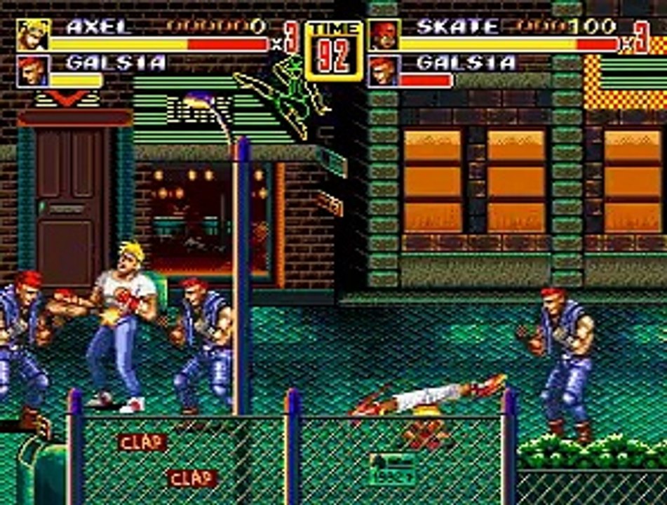 Streets of Rage 2 online multiplayer - megadrive