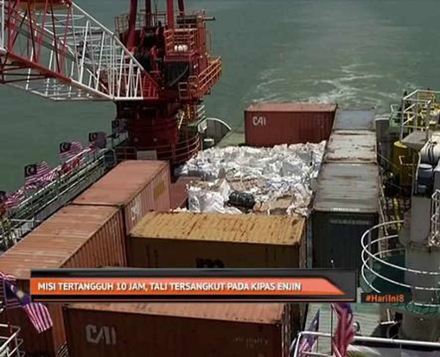 Misi tertangguh 10 jam, tali tersangkut pada kipas enjin