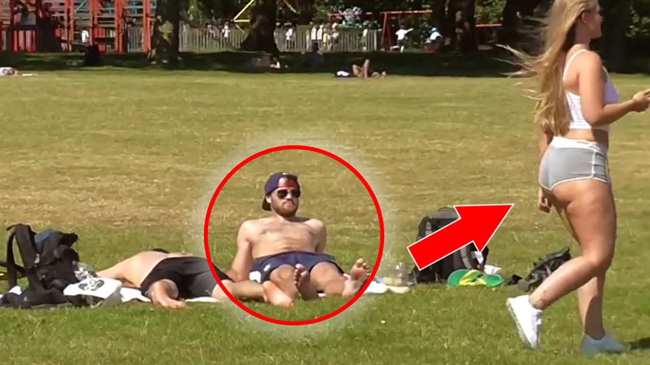 Une fille se balade en mini-short et la réaction des hommes est hallucinante ! (Vidéo)