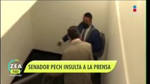 Senador José Luis Pech insulta a la prensa al evitar ser entrevistado