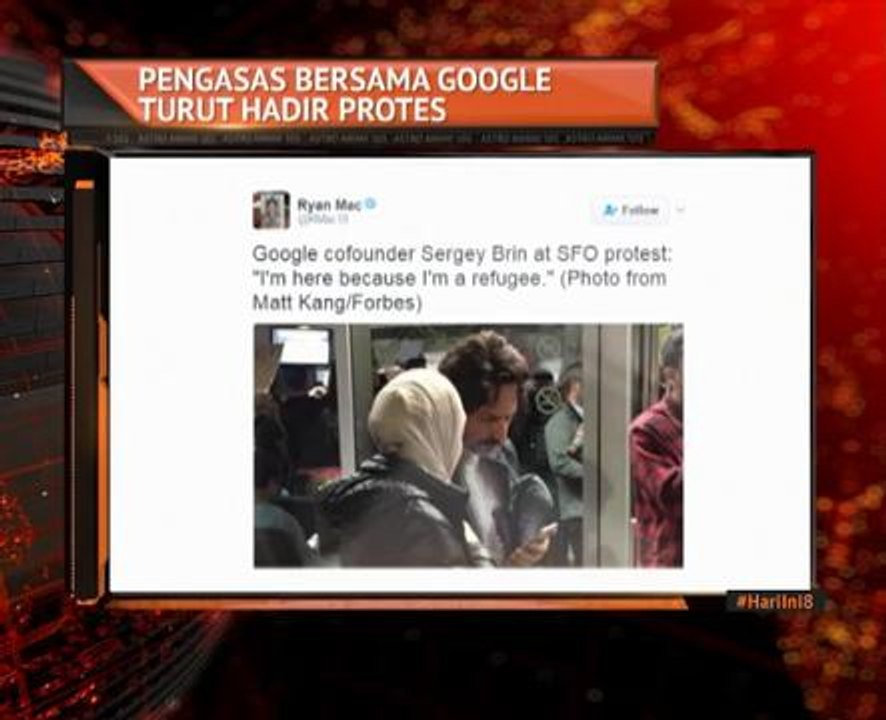 Pengasas bersama Google turut hadir protes