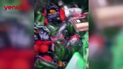 Gıda ürünlerini fiyat indirimi yapmayıp çöpe atıyorlar!