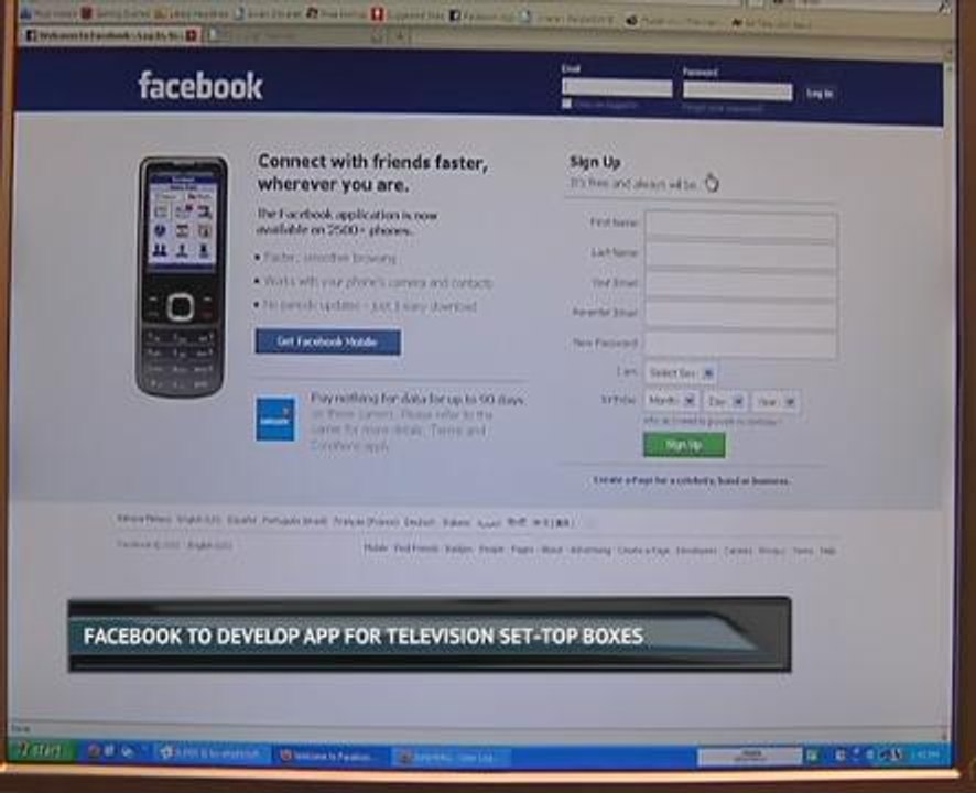 Facebook to develop app for television set-top boxes