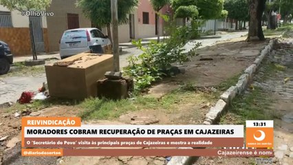 Moradores cobram recuperação de praças e cumprimento de promessas de Zé Aldemir
