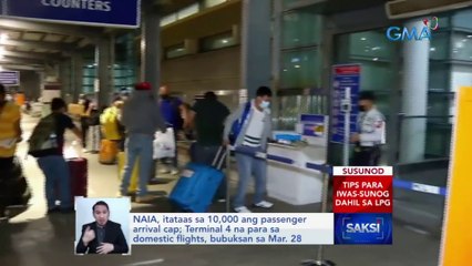 NAIA, itataas sa 10,000 ang passenger arrival cap; Terminal 4 na para sa domestic flights, bubuksan sa Mar. 28 | Saksi