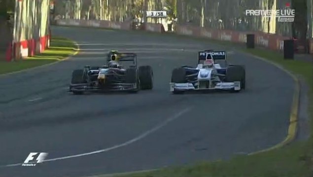 F1 2009 Melbourne GP Finish Kubica Vs Vettel Big Crash Button Win Brawn Gp