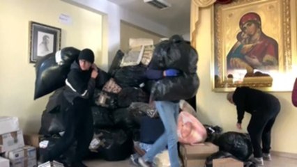 Comunidad ucraniana en Italia moviliza toneladas de bienes para enviar al país en guerra