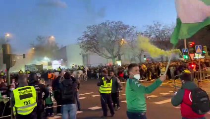 Recibimiento al equipo antes del Betis-Rayo