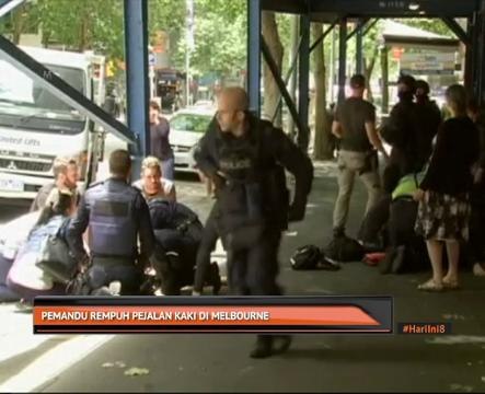 Pemandu rempuh pejalan kaki di Melbourne