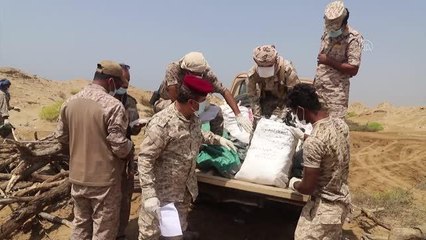 Yemen'de ele geçirilen 1100 kilo uyuşturucu imha edildi