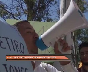 Rapat umum bantah Donald Trump sebagai Presiden