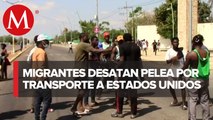 Pelea entre migrantes Haitianos y Africanos en Chiapas