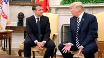 Cet étrange geste de Donald Trump envers Emma­nuel Macron qui choque les internautes