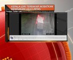 Kepala lori terbakar akibatkan kesesakan lalu lintas