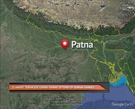 25 mayat termasuk kanak-kanak ditemui di Sungai Ganges