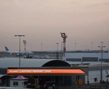 Pesawat Eurowings mendarat cemas