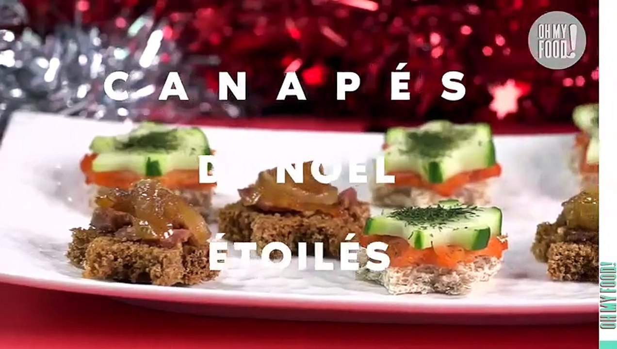 Voici des idées recettes faciles de toasts de Noël en forme d'étoile
