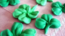 【Cute Meringue Cookie】Shamrock Clover Recipe/St. Patrick's Day【かわいいメレンゲクッキー】四葉のクローバーの作り方セントパトリックデー