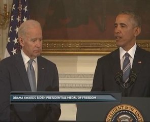 Obama awards Biden presidential medal of freedom