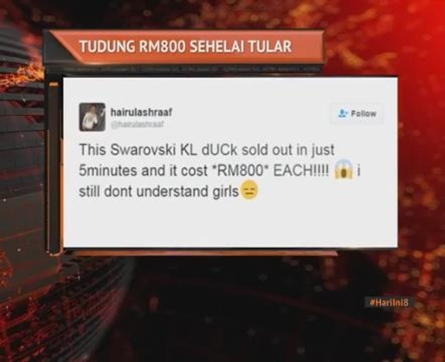 Tudung RM800 sehelai tular