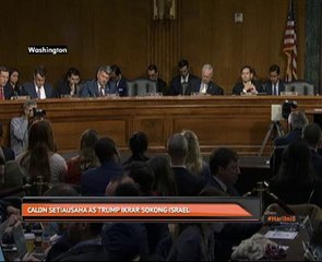 Calon setiausaha AS Donald Trump ikrar sokong Israel