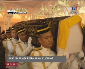 Jenazah Tan Sri Adenan Satem di bawa ke Tanah Perkuburan Samariang