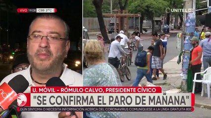 Calvo pide que el paro cívico “sea pacífico” y que la población no “caiga en provocaciones”