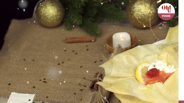 Les croustillants au saumon et tzatziki pour un apéritif de Noël