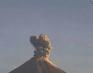 Morning eruption at Mexico's Colima volcano