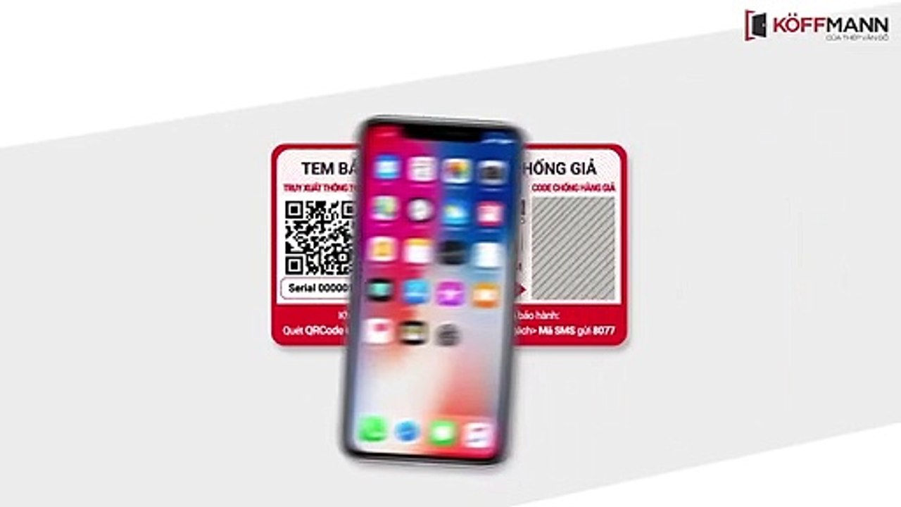 Hướng dẫn sử dụng tem bảo hành điện tử và chống hàng giả Cửa thép vân gỗ Koffmann