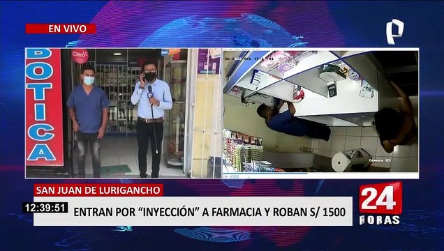 Delincuentes se hacen pasar por clientes y roban S/.1,500 de botica en SJL