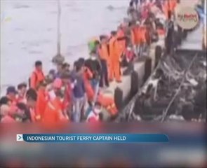 Indonesian tourist ferry captain held