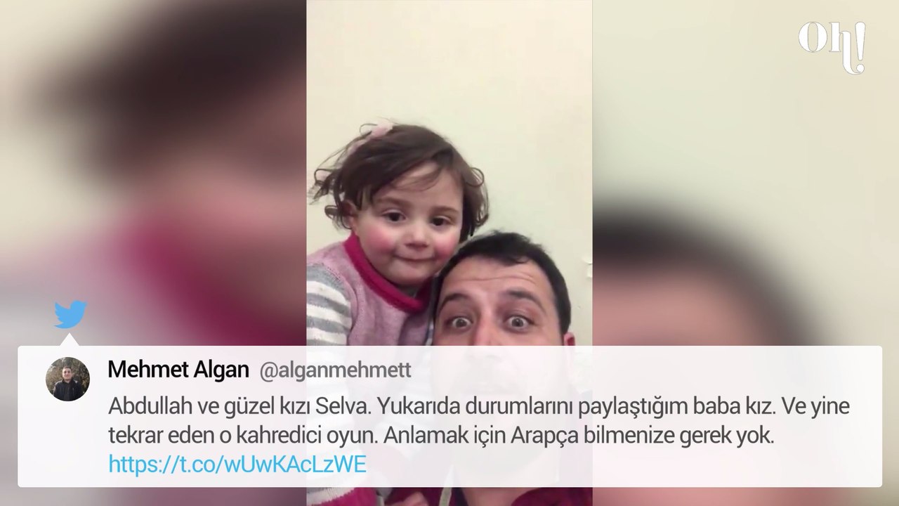 Un papa syrien distrait sa fille des bombes avec un jeu autour du rire