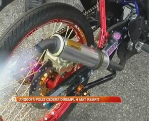 Anggota polis cedera dirempuh mat rempit
