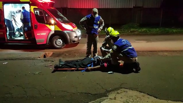 Durante atendimento a uma vítima engasgada, Bombeiros encontram vítima de agressão em via pública
