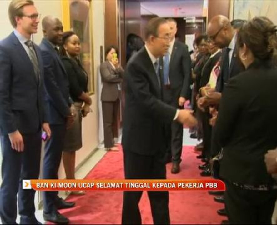 Ban Ki Moon ucap selamat tinggal kepada pekerja PBB